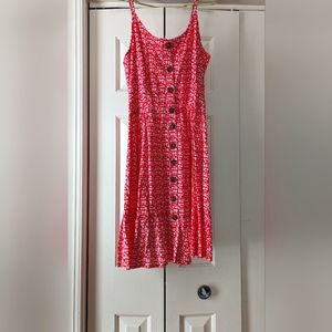 Red floral sundress